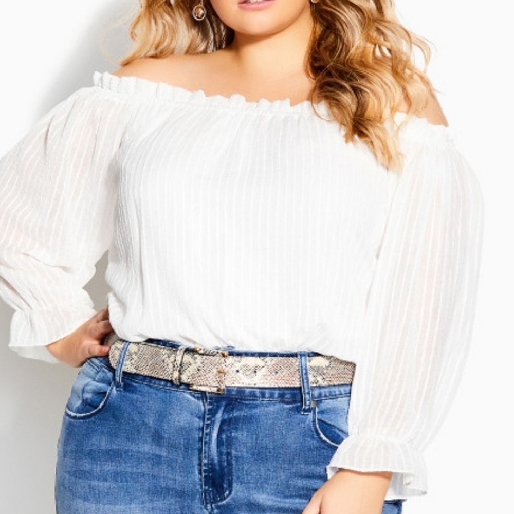 Size 20 (large) off the shoulder Ivory bodysuit